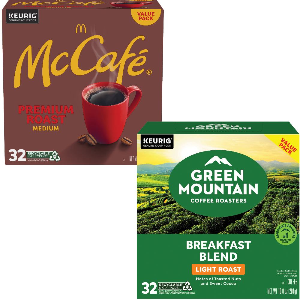 Green Mountain or McCafé K-Cups