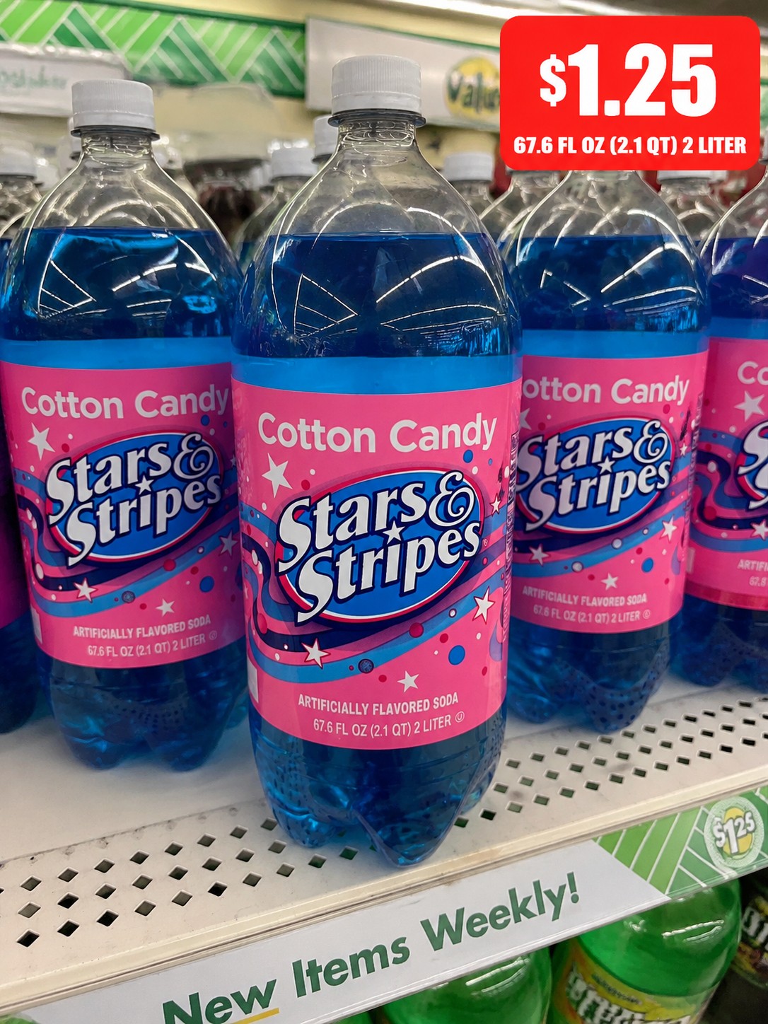 Cotton Candy Stars & Stripes Artificially Flavored Soda