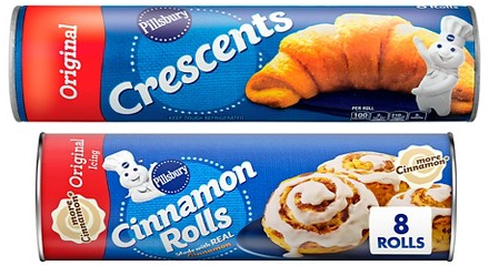 Select Pillsbury frozen rolls, biscuits & bread