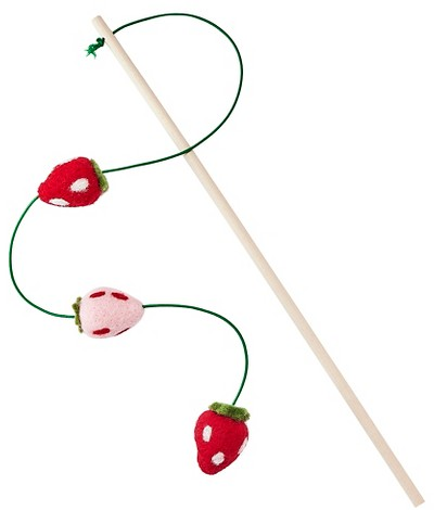 Boots & Barkley strawberry wand cat toy