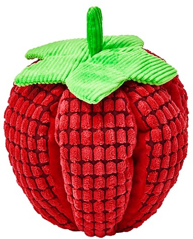 Boots & Barkley strawberry crinkle plush dog toy