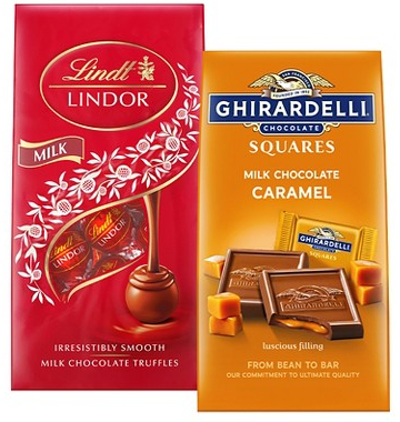 Select Ghirardelli & Lindt premium candy pouches