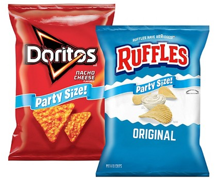 Select Frito-Lay party-size snacks & dips