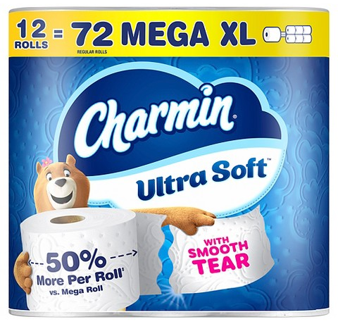 Charmin Ultra Soft 12-pk. mega XL-roll toilet paper