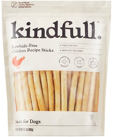 Kindfull 40-ct. rawhide-free chicken recipe dog treat sticks