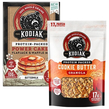 Select Kodiak pancake mix, granola & oatmeal