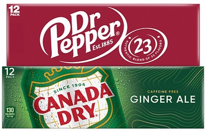 Select Dr Pepper, Canada Dry & more 12-pk. soda