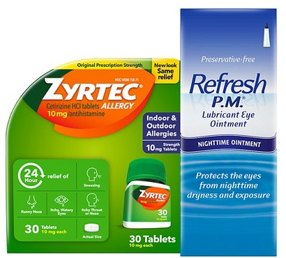 Allergy or eye care items