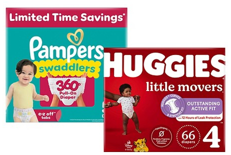 Select diapers, training pants & wipes