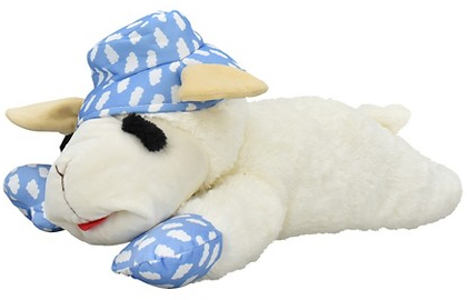 Multipet jumbo Lamb Chop with cloud bucket hat plush dog toy