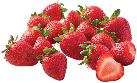 Select fresh strawberries
