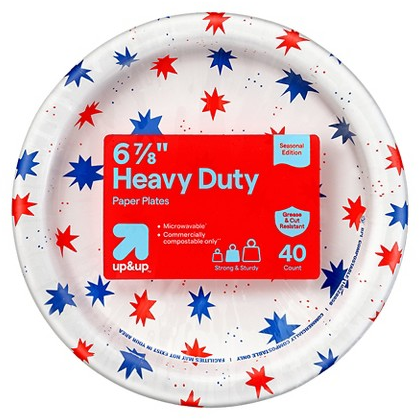 up&up™ 40-ct. heavy duty red, white & blue paper plates