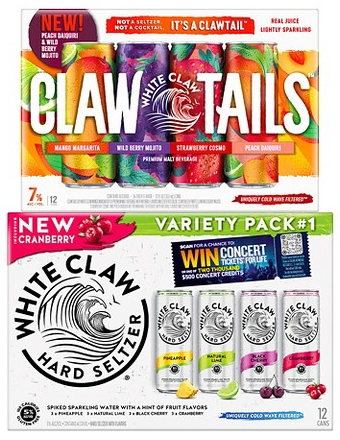 Select White Claw, NOCA & more 12-pk. hard seltzers
