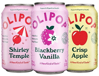 Select Olipop prebiotic sodas