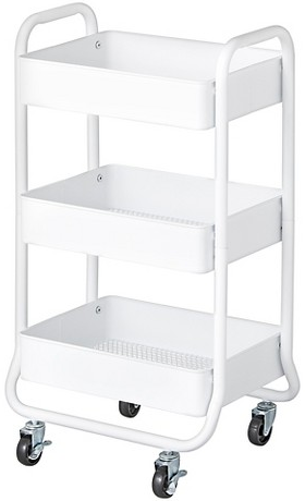 Brightroom™ 3-tier metalrolling utility cart