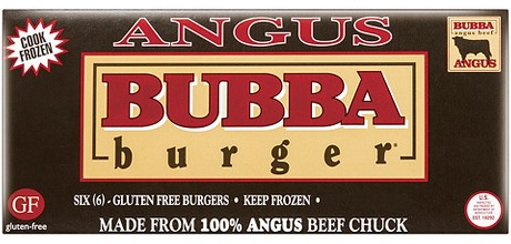 Select Bubba Burger frozen beef patties