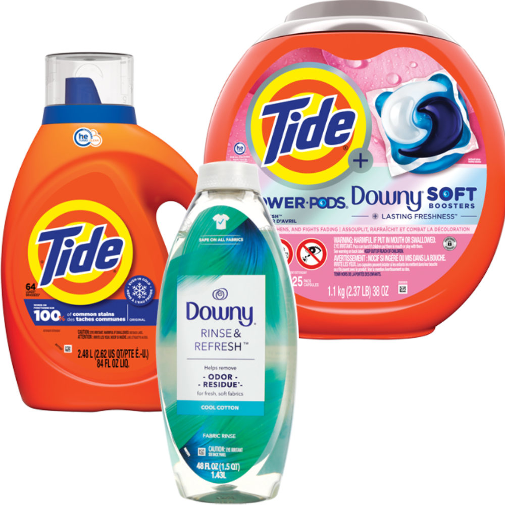 Downy, Dreft or Tide Laundry Care