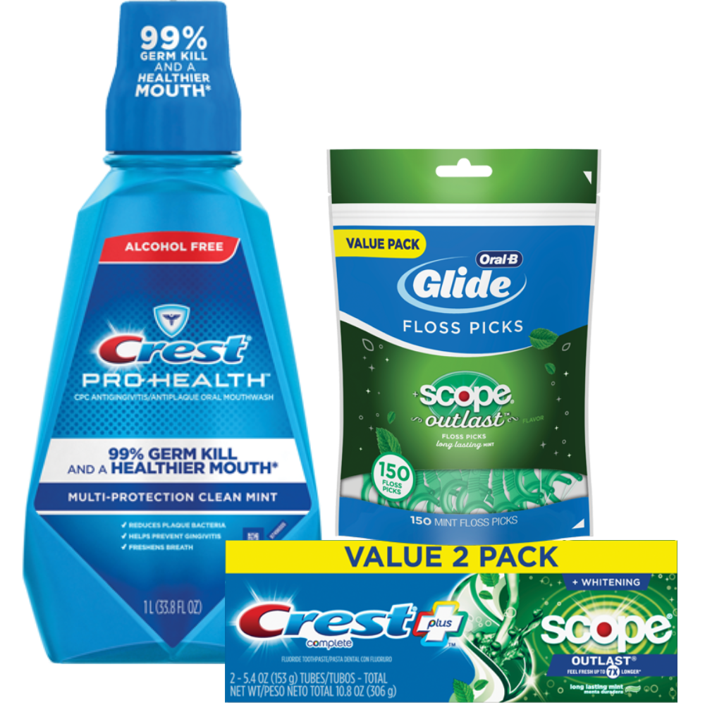 Crest, Oral-B or Burt's Bees Dental Care