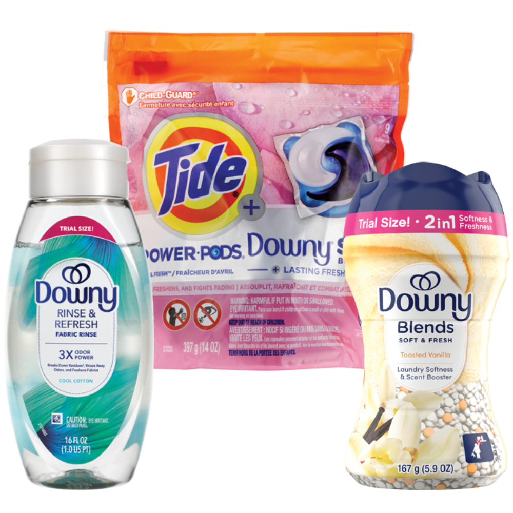 Bounce, Downy or Tide Laundry Care