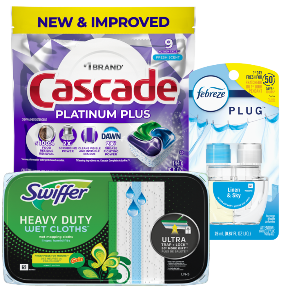 Cascade, Dawn, Febreze, Mr. Clean or Swiffer Household Products