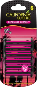 California Scents Coronado Cherry Vent Stick Car Air Freshener, 6 ct