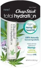 ChapStick Total Hydration Hemp Seed Oil Non Tinted Lip Balm Chill, 0.12 oz Tube