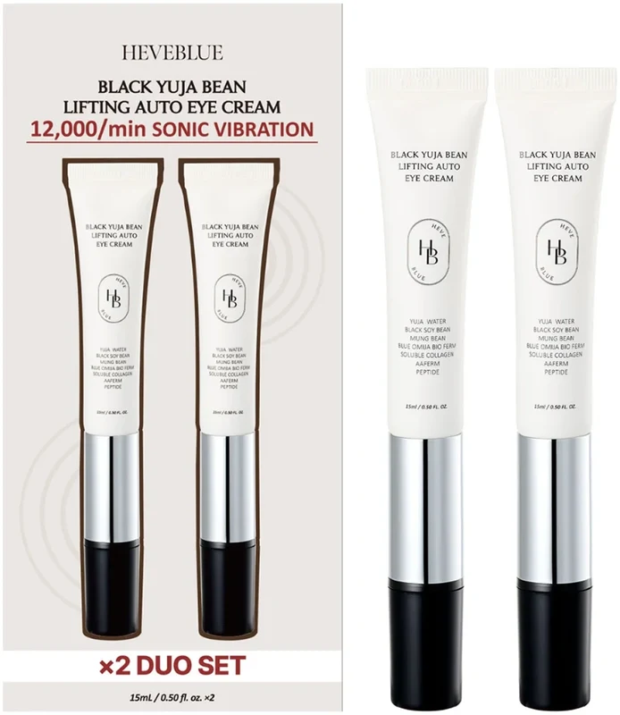 HEVEBLUE Black Yuja Eye Lifting Cream, 0.5 fl oz, 2-pack