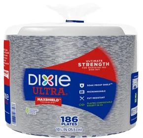 Dixie Ultra 10-1/16" Paper Plate, 186-count