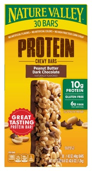 Nature Valley Protein Bar, Peanut Butter Dark Chocolate, 1.42 oz, 30-count