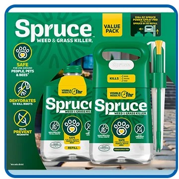 Spruce Snap & Spray Weed and Grass Killer 64oz + 64oz Refill