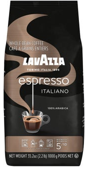 Lavazza Caffé Espresso 100% Premium Arabica Coffee, Whole Bean, 2.2 lbs