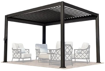 Mirador Adjustable Louvered Aluminum Pergola