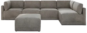 Thomasville Fallon 6-Piece Modular Sectional with Ottoman