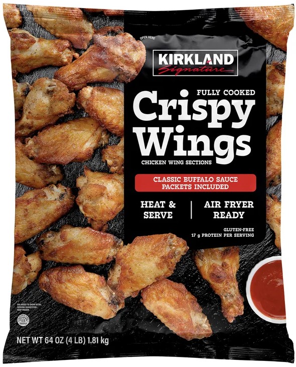Kirkland Signature Fully Cooked Crispy Chicken Wings with Classic Buffalo Sauce