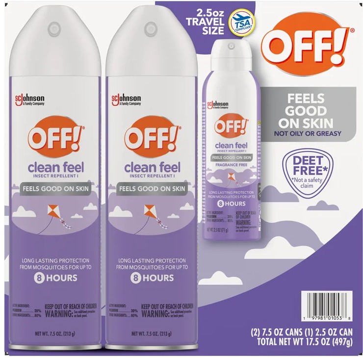 OFF! Clean Feel Bug Spray & Mosquito Repellent