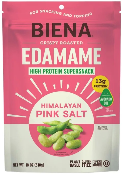 Biena Crispy Roasted Edamame Himalayan Pink Salt