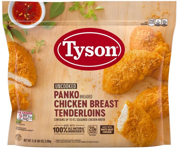 Tyson Panko Breaded Chicken Breast Tenderloins