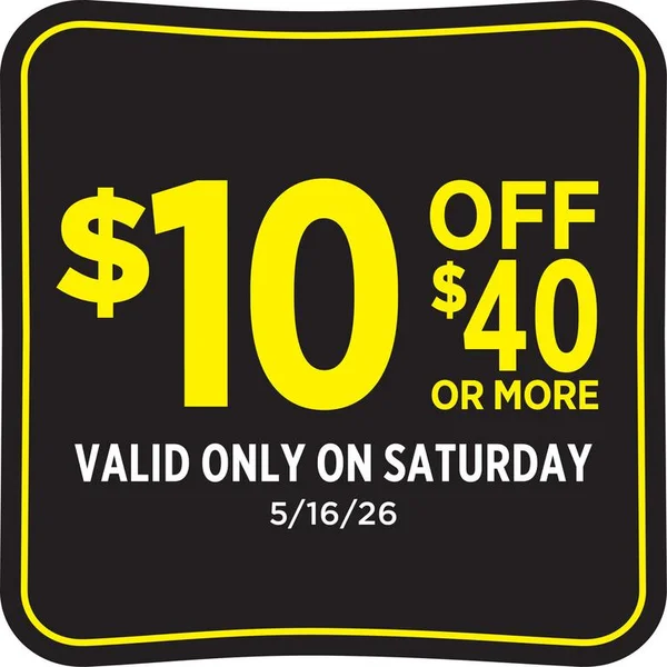$10 off $40