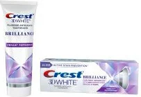 Crest 3D White Brilliance Teeth Whitening Toothpaste, Vibrant Peppermint, 3.9 oz