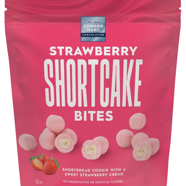 Edward Marc Strawberry Shortcake Bites — shortbread cookie strawberry creme