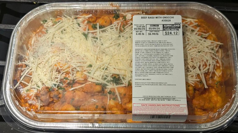 Kirkland Signature Beef Ragu with Gnocchi take-and-bake tray at Costco