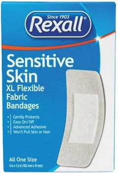 Rexall Fabric Bandages Sensitive Skin XL, 7 ct