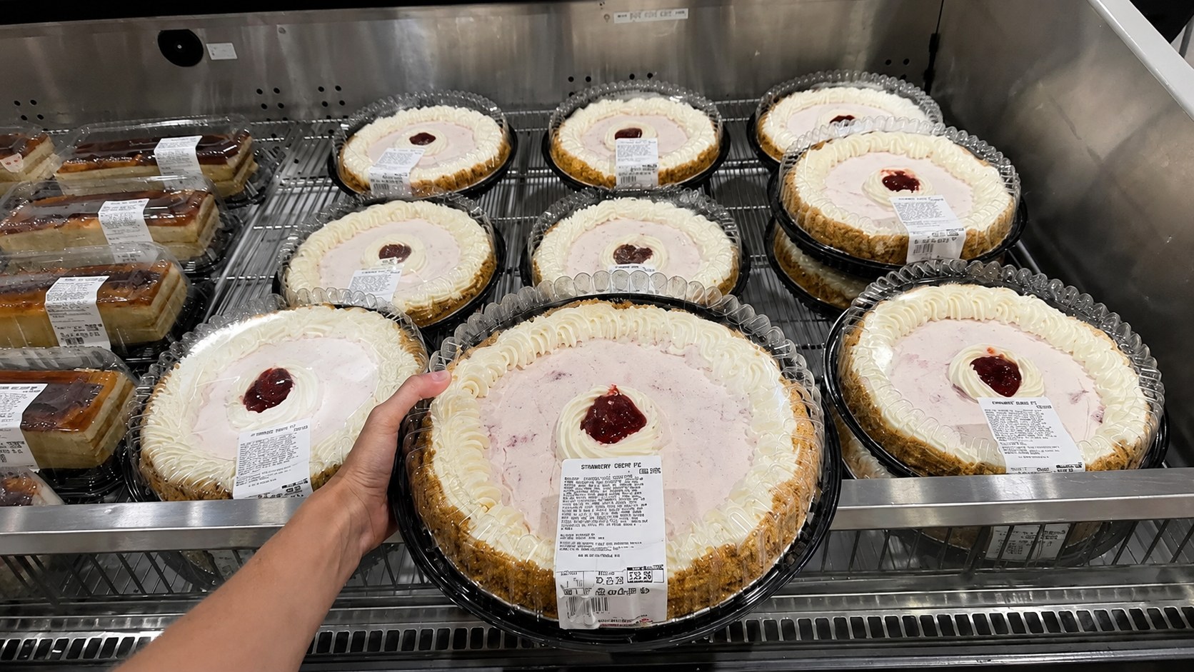 Costco 4-Pound Strawberry Cream Pie at the bakery counter