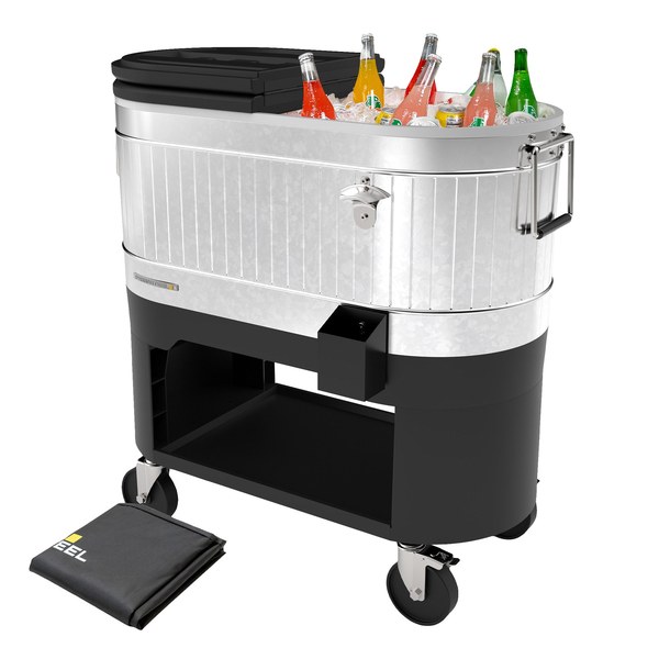 Permasteel 120-Quart Galvanized Steel Rolling Cooler – $260