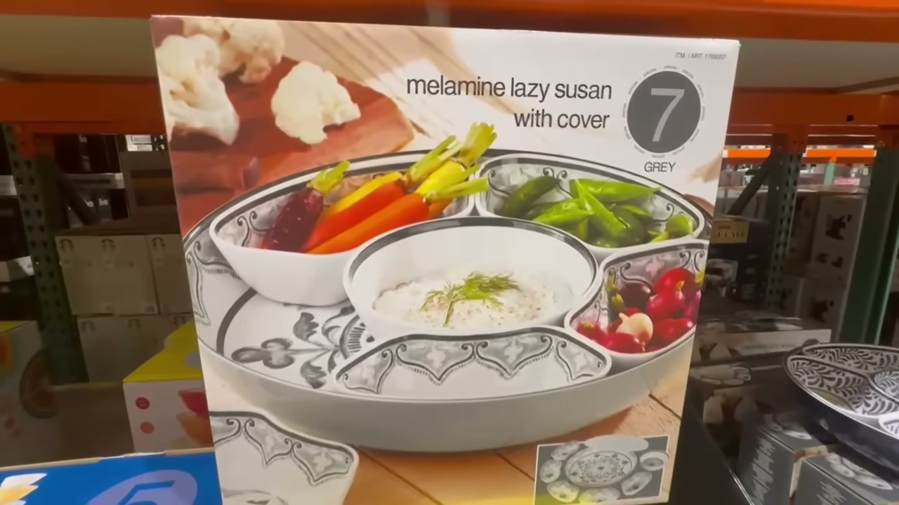 Costco discontinued item 2: Melamine Lazy Susan (7 pieces with cover)