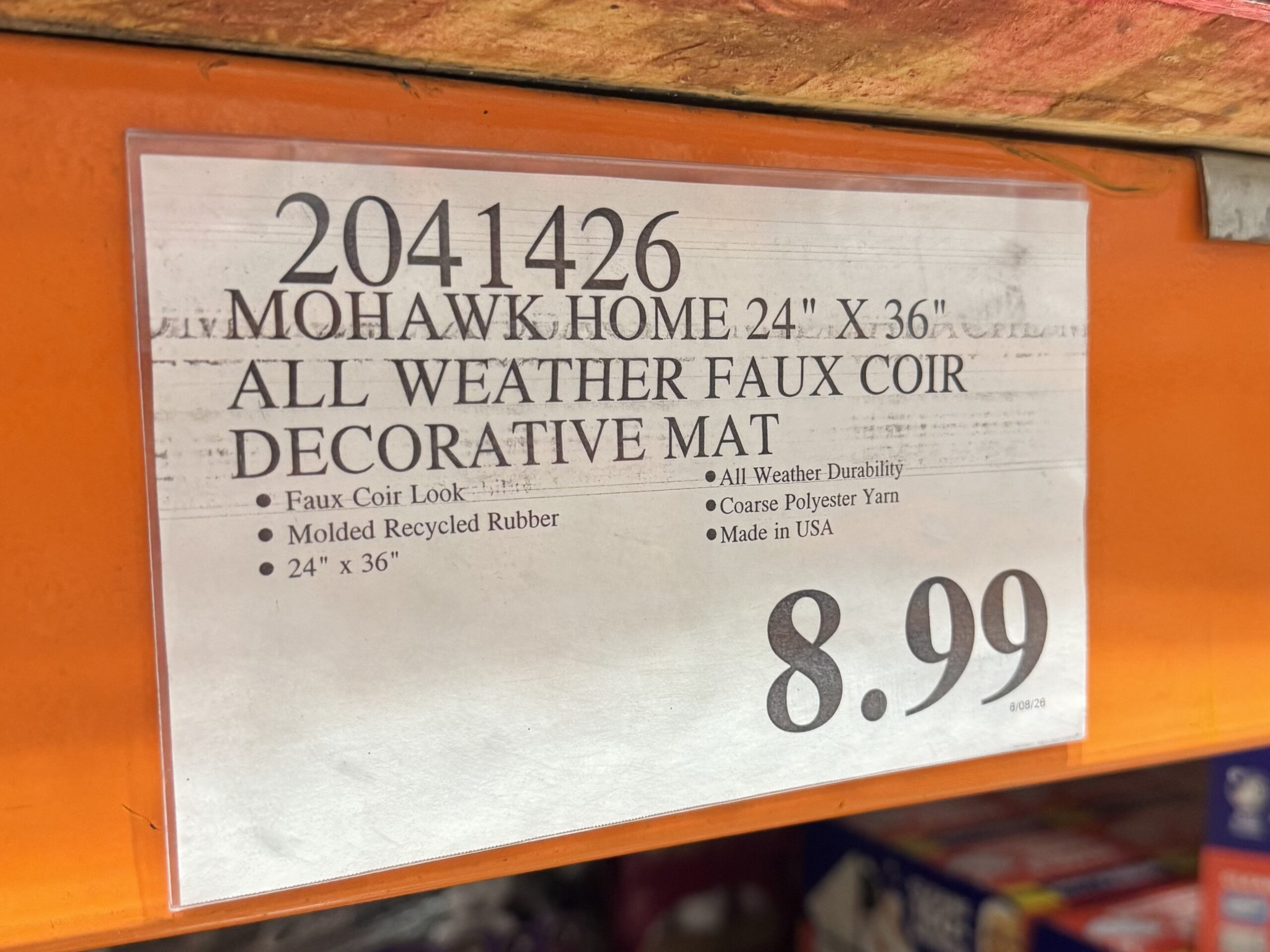 Mohawk Home Faux Coir Doormat - price tag