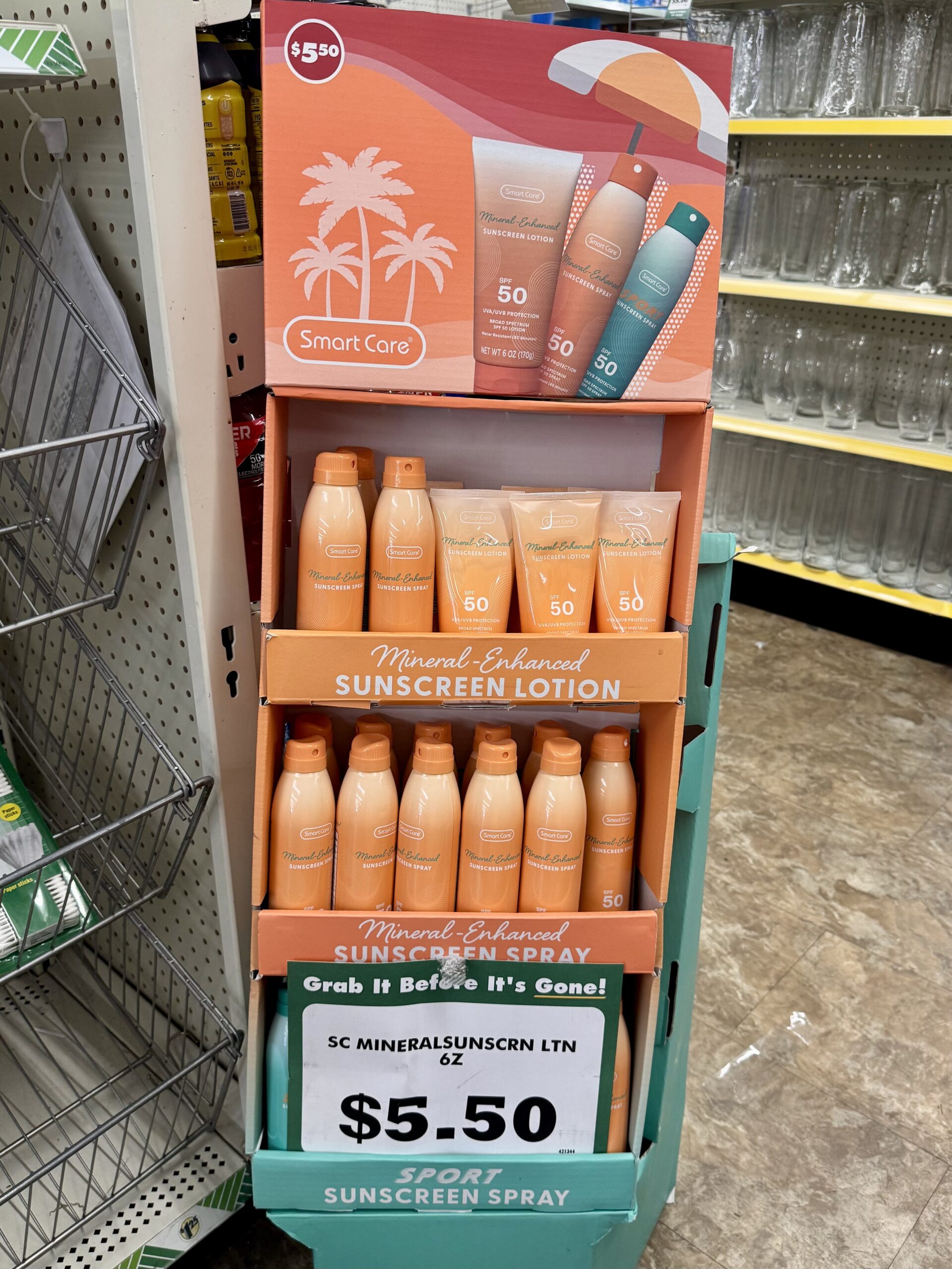 Smart Care 50 SPF Mineral Enhanced Sunscreen Lotion, 6 OZ. - in store