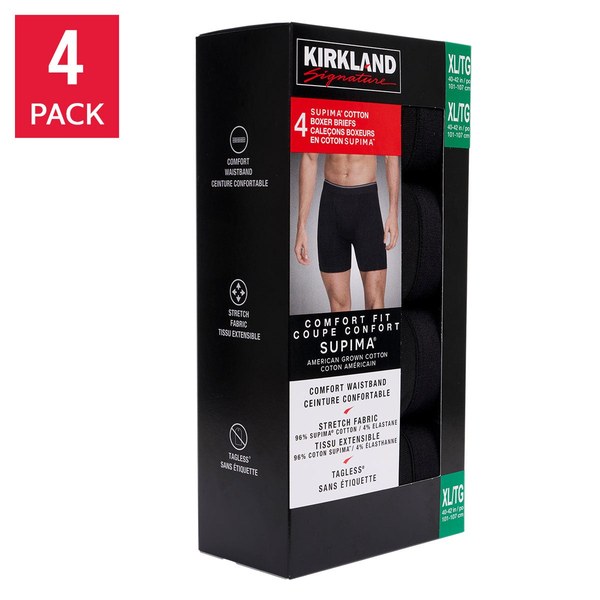 Kirkland Signature Boxer Briefs – Multi-pack (excellent per-pair value)