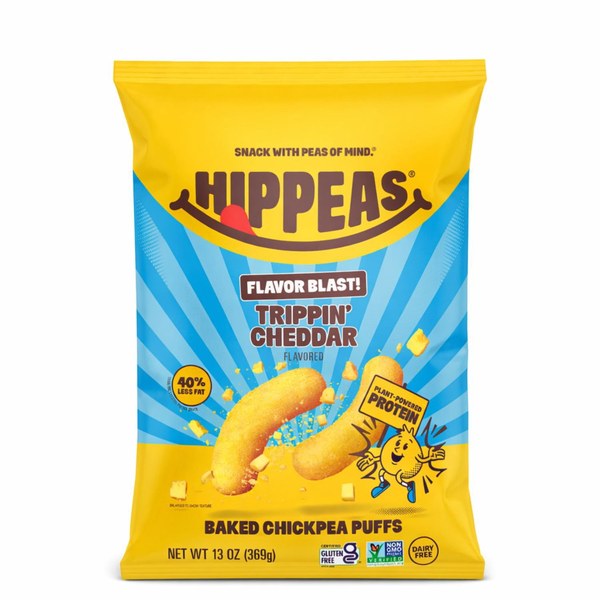 Hippeas Flavor Blast! Trippin' Cheddar Baked Chickpea Puffs (13 oz) — $5.98