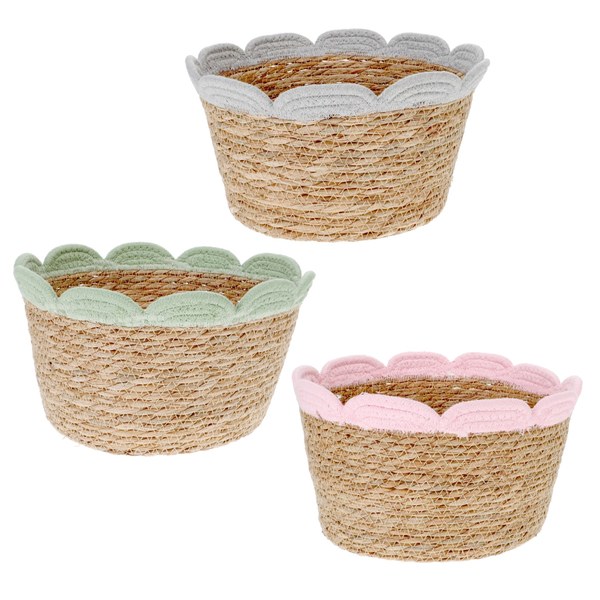 Scalloped Rush Basket
